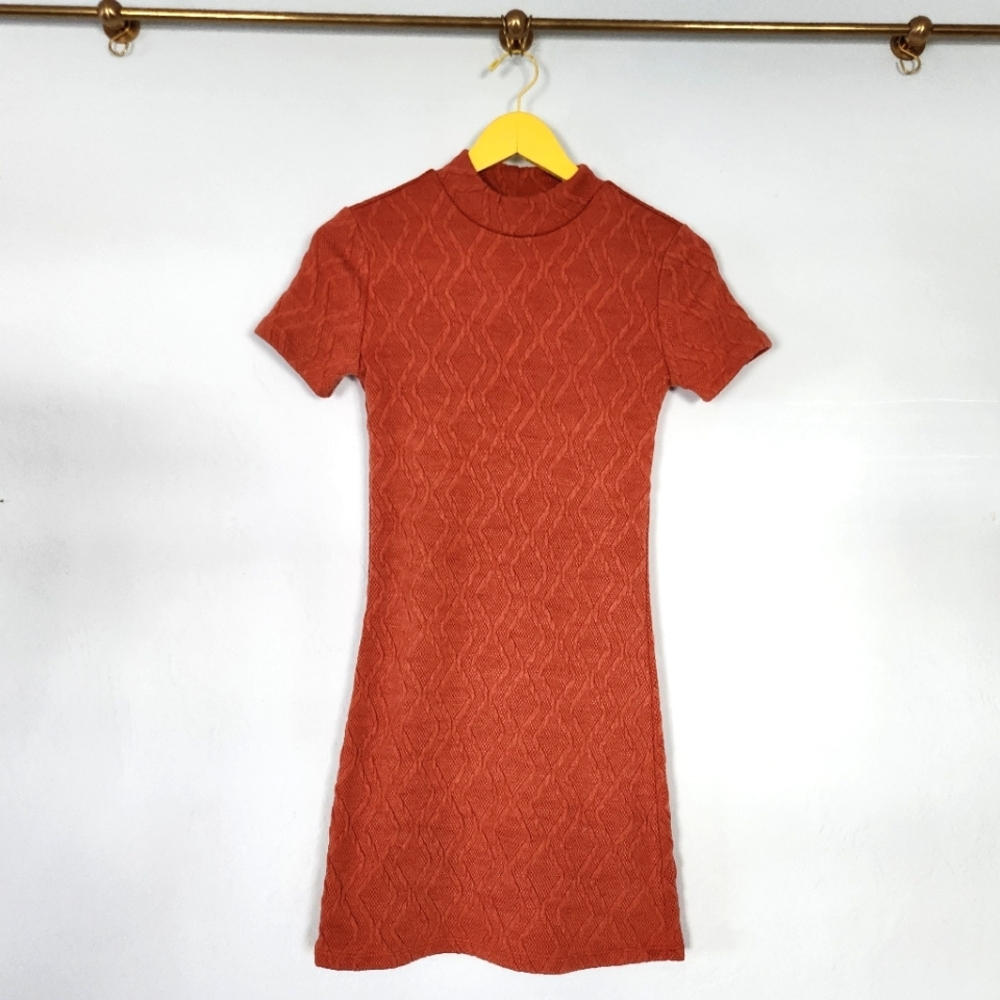 Forever 21 Rust Textured Knit Dress size S